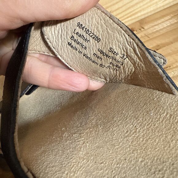 Dansko Sophie Women's Black Leather Block Heel Sandals Size 37 EUR / 6 US - Picture 5 of 8